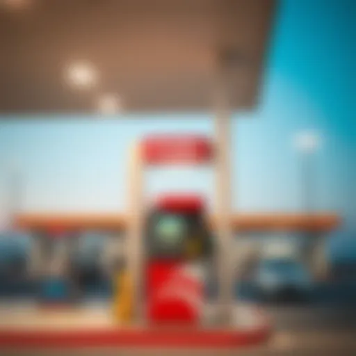 Fuel pump at a station