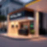 Modern Design of UAE Pass Kiosk UAE Pass kiosk exterior showcasing modern design