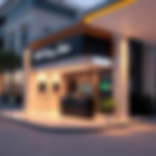 Modern Design of UAE Pass Kiosk UAE Pass kiosk exterior showcasing modern design