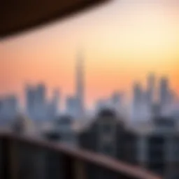 Scenic view of Dubai skyline