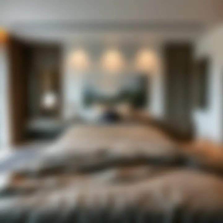 Cozy Bed Space Arrangement A cozy bed space arrangement in a modern apartment within JLT.