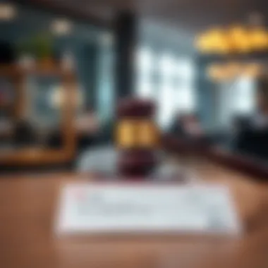 Legal Aspects of Bounced Cheques in Dubai Visual representation of a legal gavel and cheque