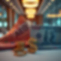 A vivid representation of AED banknotes alongside USD currency notes to symbolize exchange