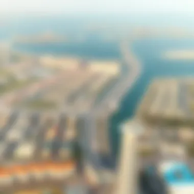 Aerial View of Ajman and Dubai Aerial view showcasing the distance between Ajman and Dubai