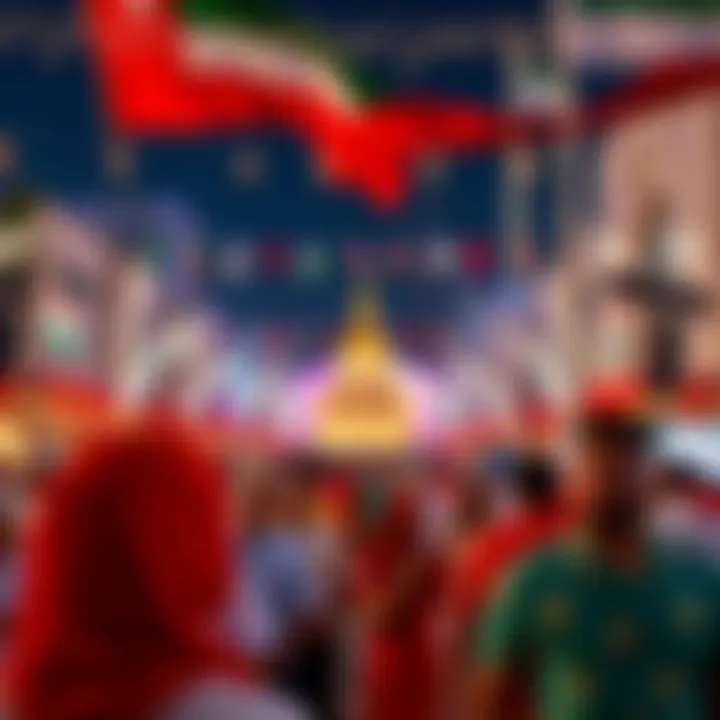 National Day Festivities in Dubai Festive atmosphere during National Day in Dubai