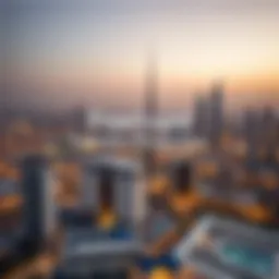 Aerial view of Dubai skyline showcasing freehold properties