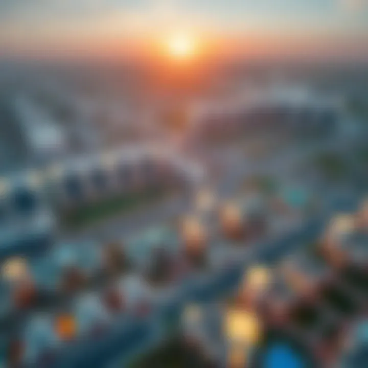 Aerial view showcasing the vibrant landscape of Furjan