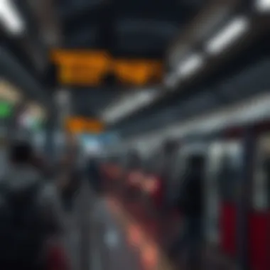 A visual representation of peak hours at the Dubai Metro stations.