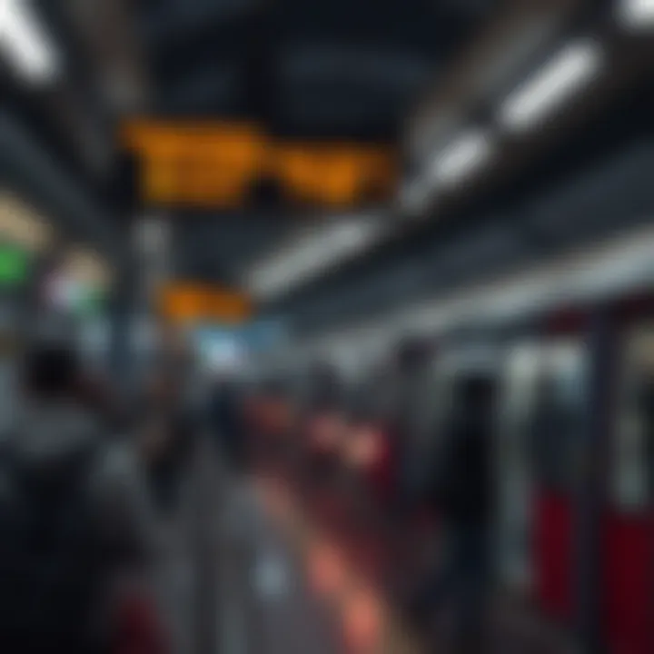 A visual representation of peak hours at the Dubai Metro stations.