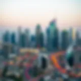 Stunning skyline of Dubai showcasing prime real estate