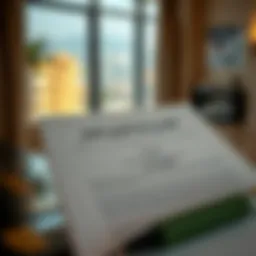 Detailed view of a property title deed in Dubai