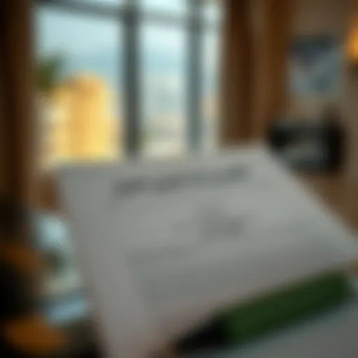 Detailed view of a property title deed in Dubai