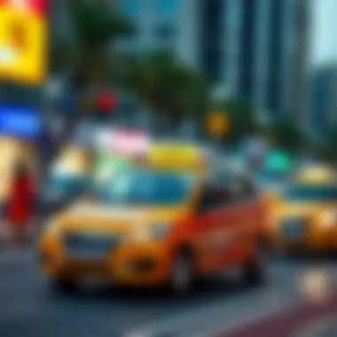 Payment methods available for taxis