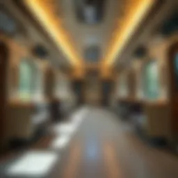 Luxurious interior of Dubai Metro Gold Class