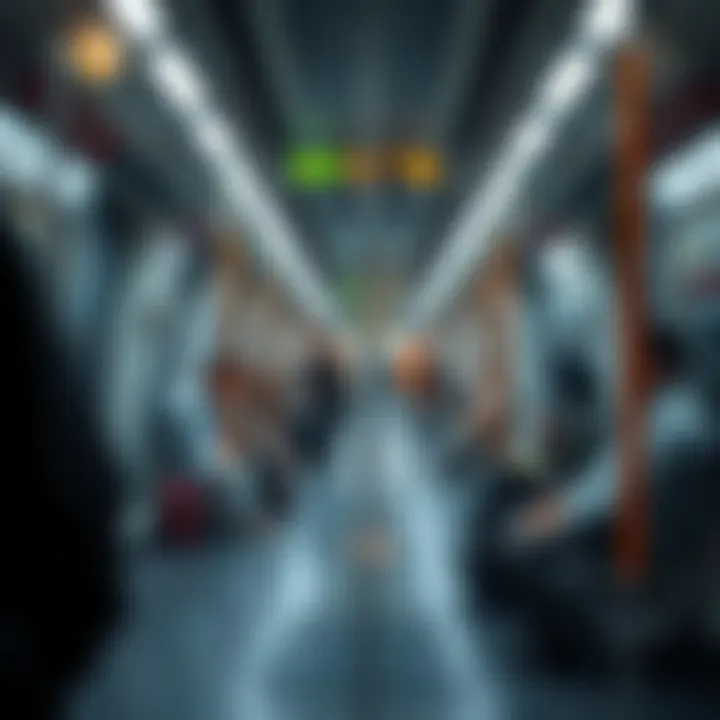 Commuters Using Dubai Metro