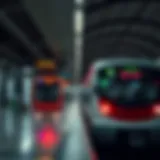Dubai Metro Red Line Train at Station
