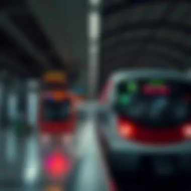 Dubai Metro Red Line Train at Station