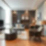 Modern 1 BHK flat interior showcasing stylish design and furnishings