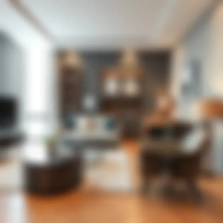 Modern 1 BHK flat interior showcasing stylish design and furnishings