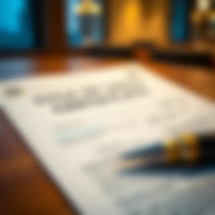 A detailed view of a title deed certificate