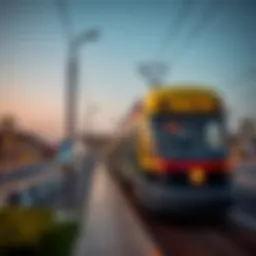 Tram station in Dubai showcasing modern architecture