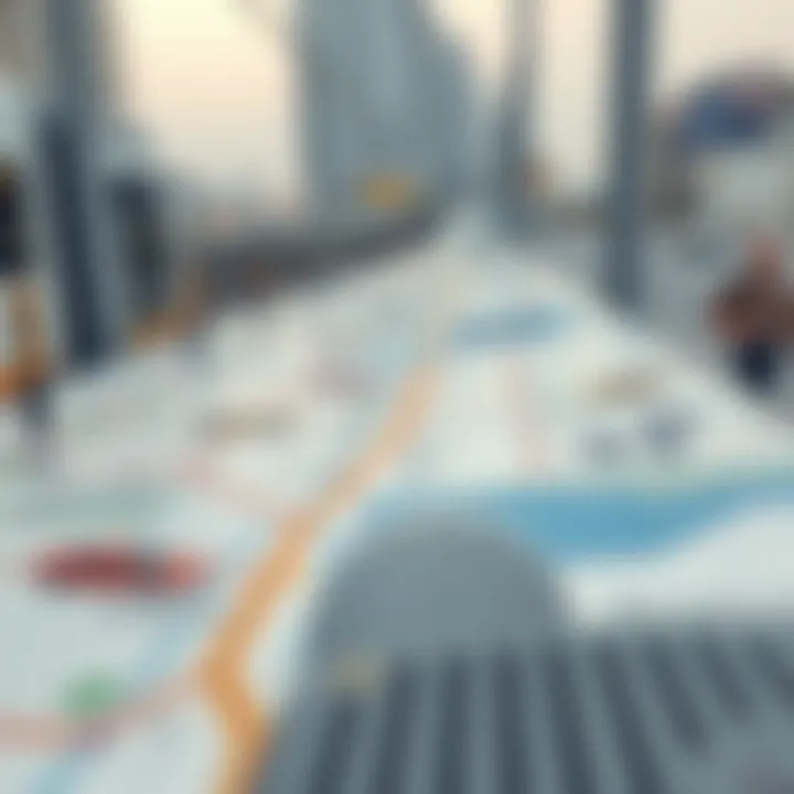 Comprehensive Tram Route Map of Dubai Map of Dubai tram routes and connections