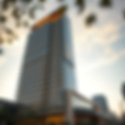 Architectural Marvel: UniEstate Prime Tower Facade Stunning facade of UniEstate Prime Tower showcasing modern architectural design