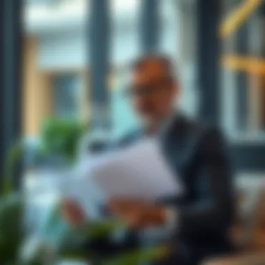 Reviewing Important Visa Documentation An expatriate reviewing documentation related to visa applications