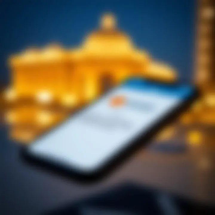 Successful Visa Status Update on Mobile A close-up of a mobile device showing a successful visa status update