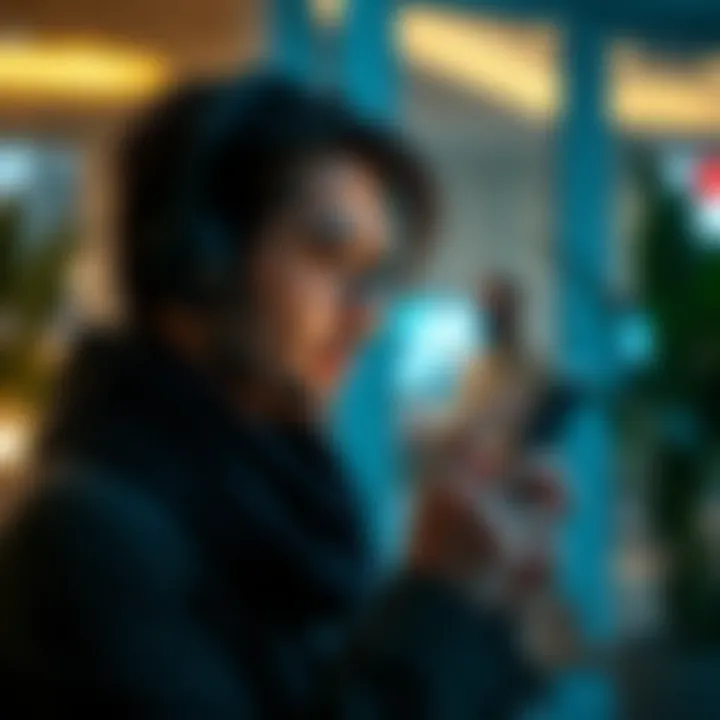 Inquiring About Property Management Person using a phone to inquire about property management