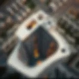 Aerial view of Wind Tower 2 showcasing its unique architectural design