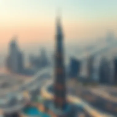 Wind Tower 2 Within Dubai's Evolving Skyline Panoramic skyline view including Wind Tower 2 against Dubai's backdrop